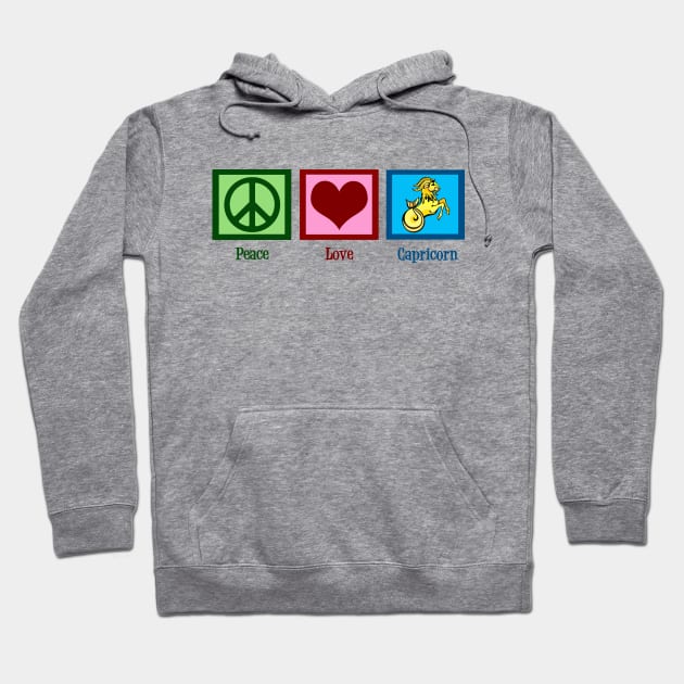 Peace Love Capricorns Hoodie by epiclovedesigns